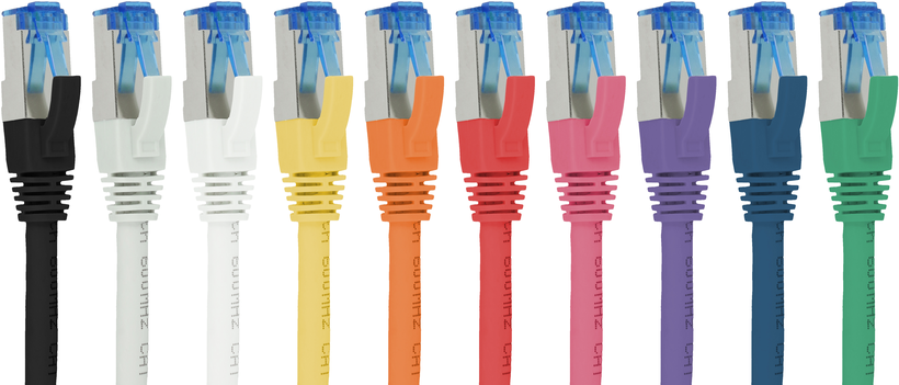 Patch Cable RJ45 S/FTP Cat6a 0.5m Yellow