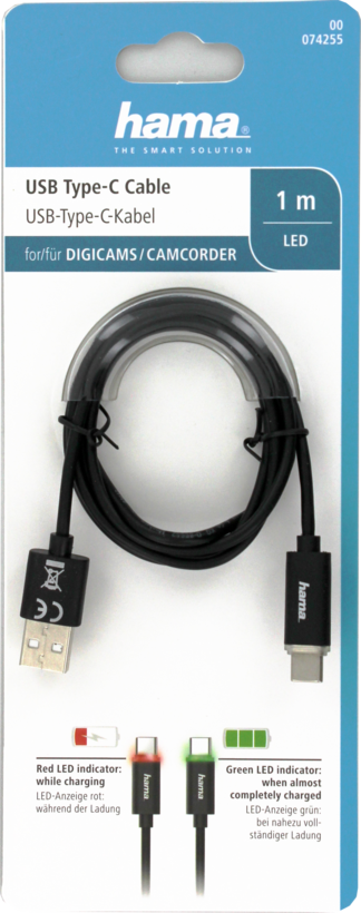Câble USB Hama type C - A, 1 m