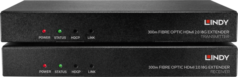 Extension FO LINDY HDMI & IR, 300 m
