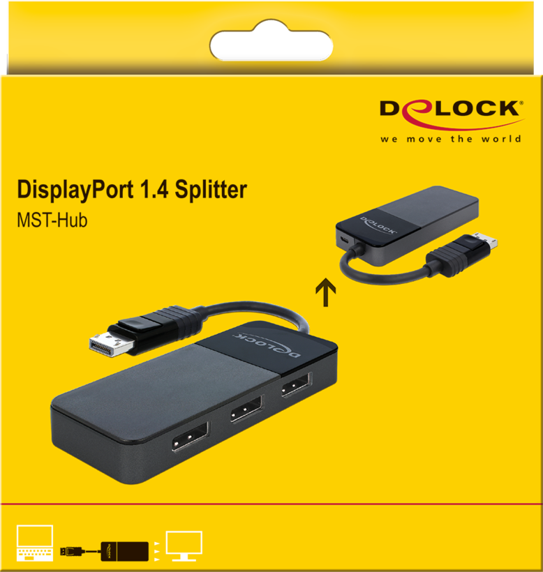 Delock DisplayPort Splitter 1:3