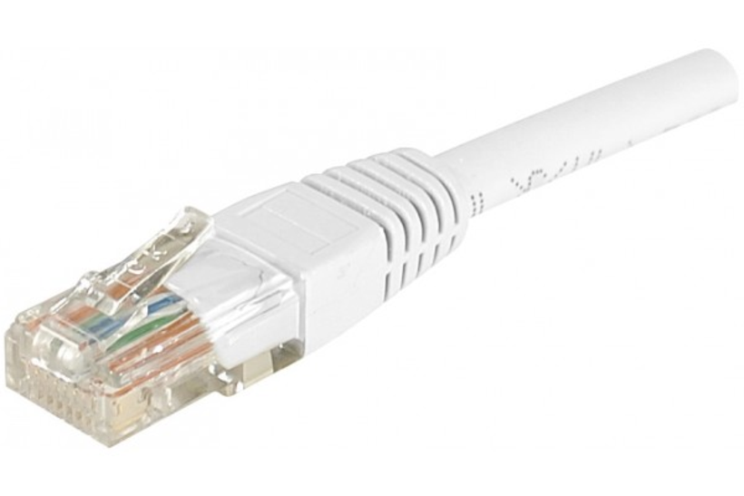Câble patch RJ45 U/UTP Cat6, blanc, 1,5m