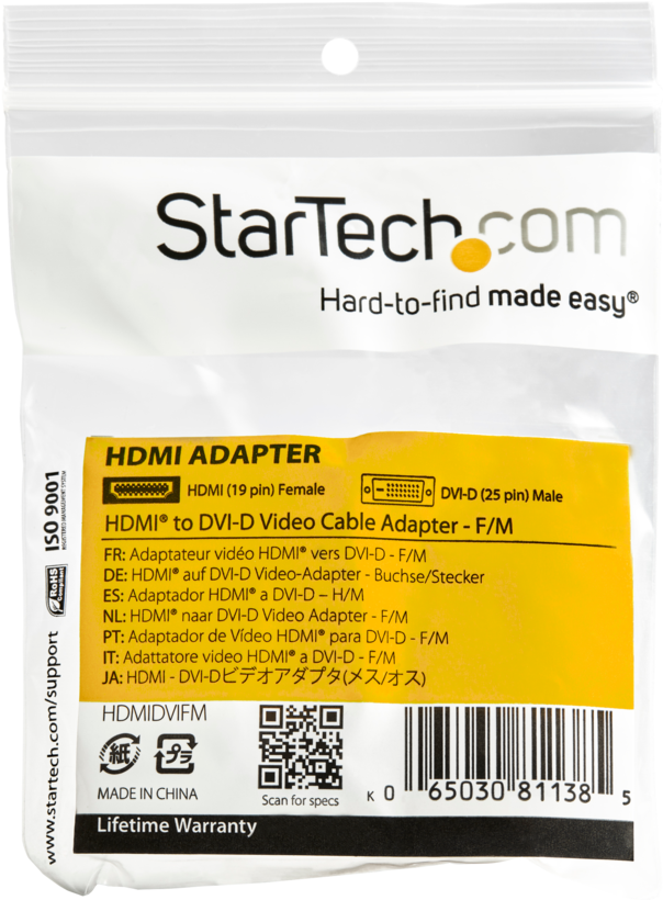 Adaptador StarTech DVI-D - HDMI
