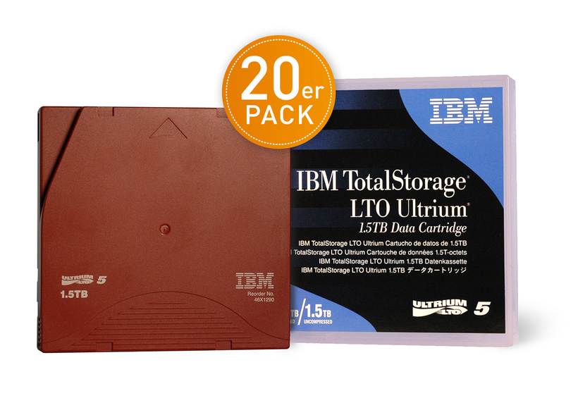 IBM LTO-5 Ultrium Tape + Label 20 St