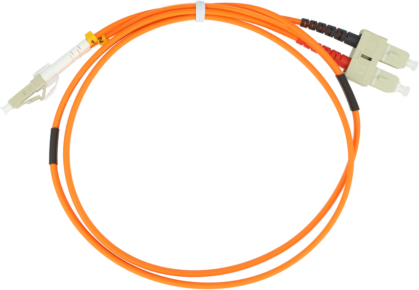 Câble patch FO duplex LC-SC, 0,5 m, 50 µ