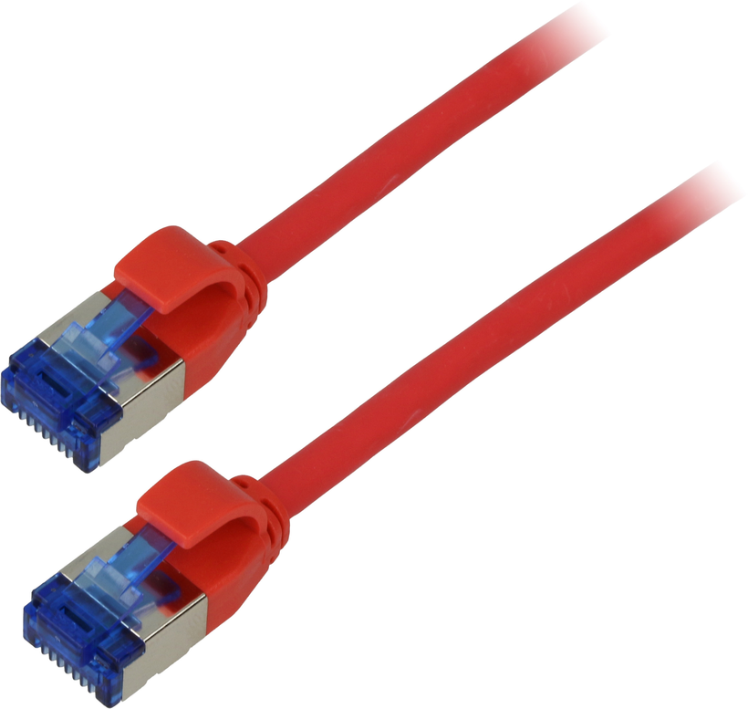Câble patch RJ45 S/FTP Cat6a, 1 m, rouge