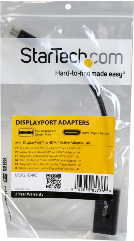Adapt. StarTech mini DisplayPort -HDMI