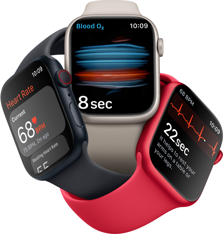 Apple Watch S8 GPS+LTE 41mm stal, sreb.