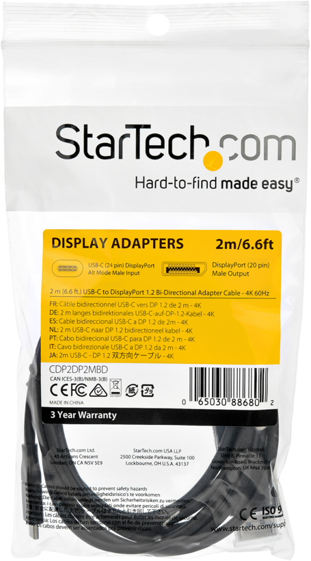 Adapter USB C/m - DisplayPort/m 2m
