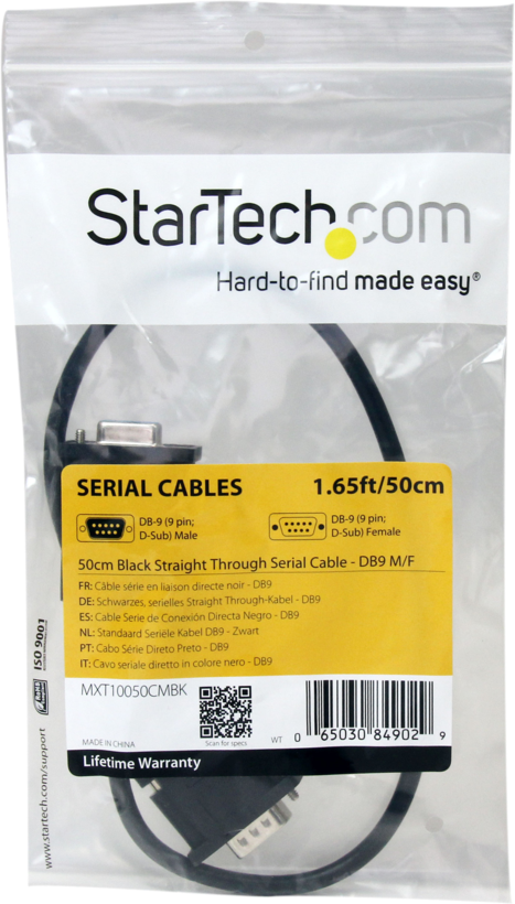 Kabel StarTech RS232 DB9 k.- DB9 z. 0,5m