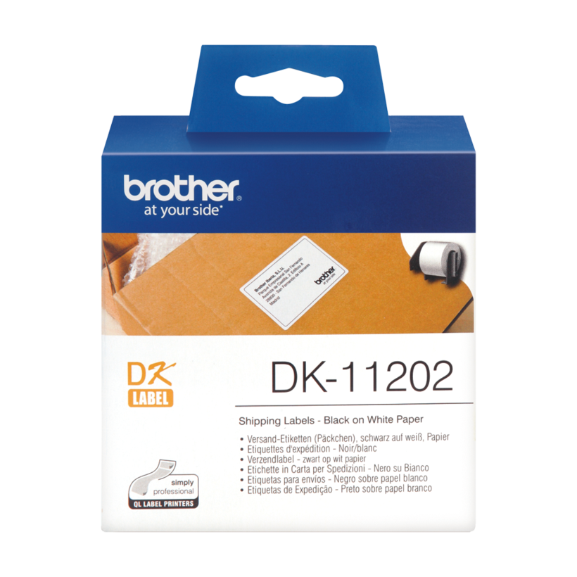 Brother 62x100mm Shipping Labels White