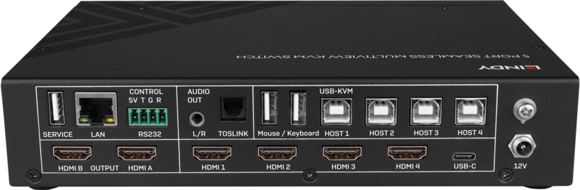 Switch KVM PLINDY HDMI/type C 5 ports