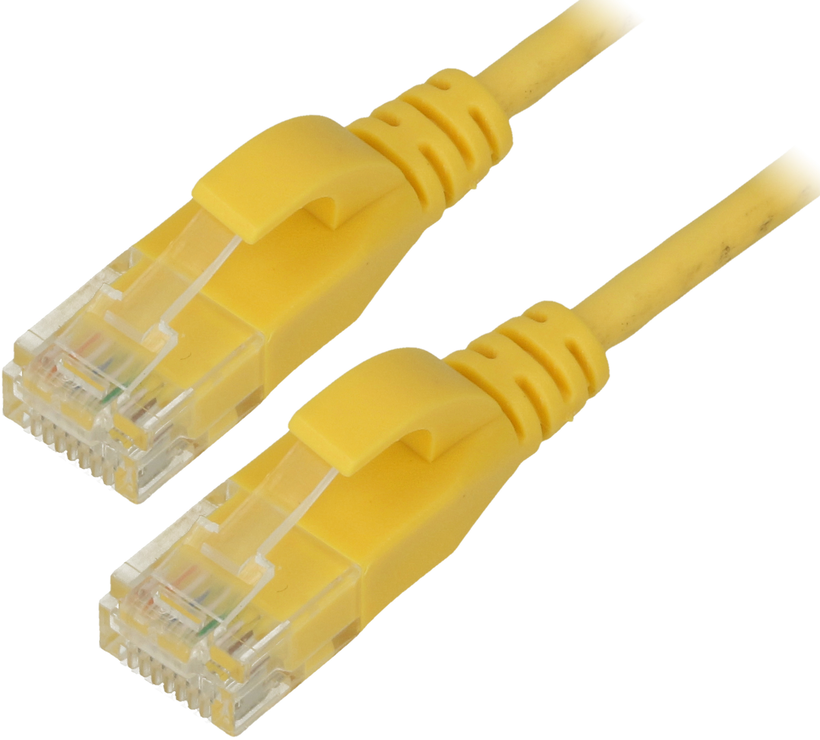 Câble patch RJ45 U/UTP Cat6a 2 m, jaune