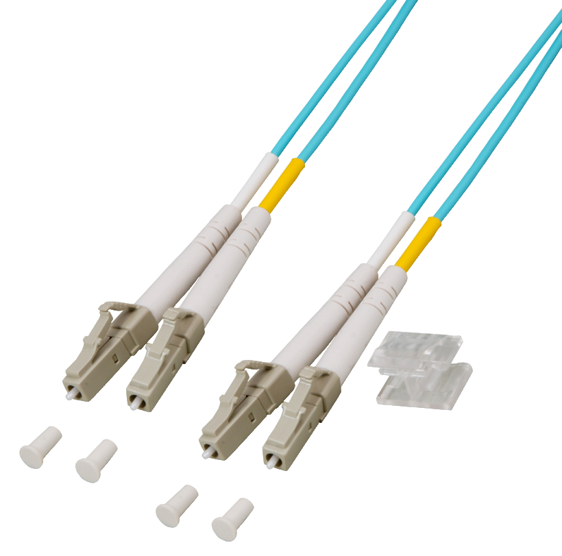 Câble patch FO duplex LC-LC, 0,5 m, 50µ