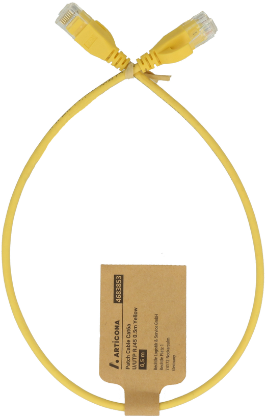 Kabel siec. RJ45 U/UTP Cat6a 7,5m, żółt