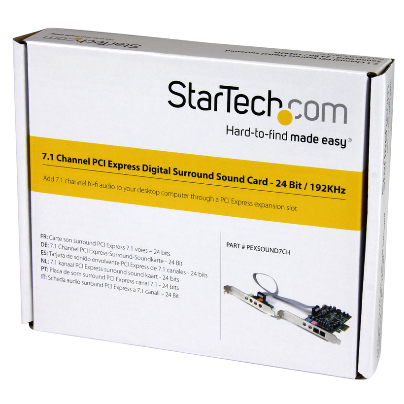 StarTech 7.1 csatornás PCIe hangkártya