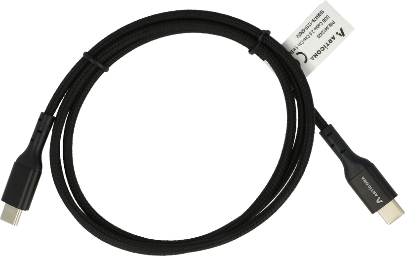 Kabel USB 2.0 kon.(C) - kon.(C) 1m černý