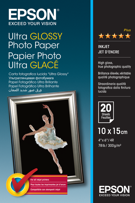 Epson Ultra fényes 10x15 cm fotópapír