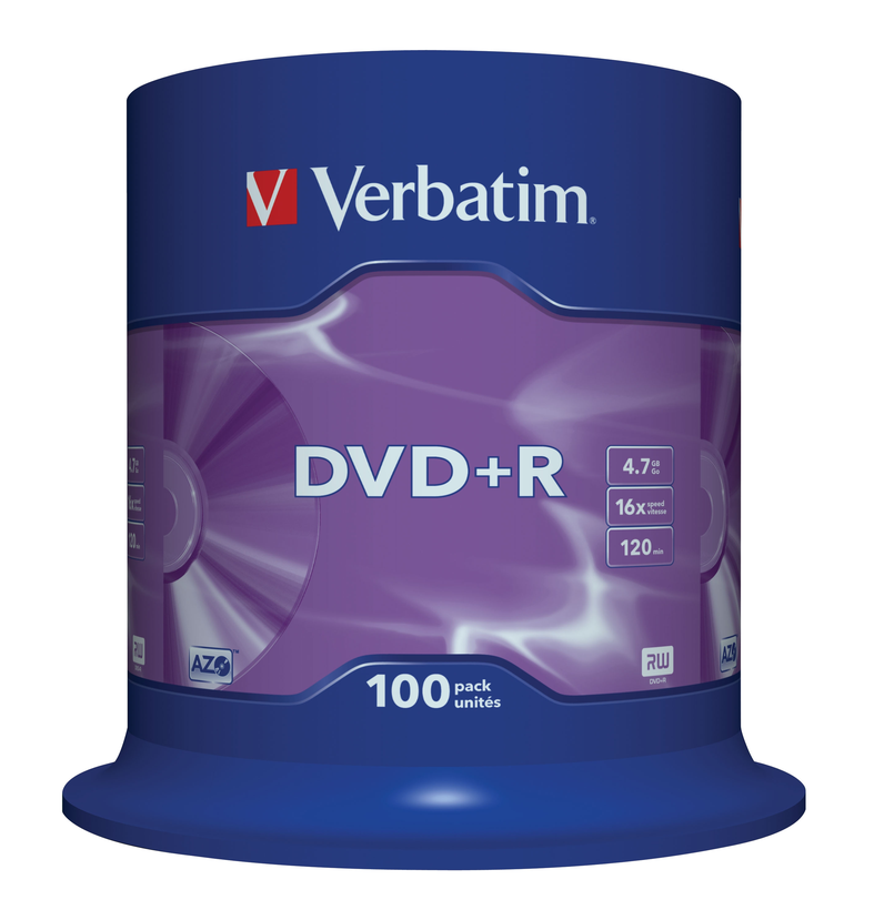 DVD+R Verbatim 4,7 GB 16x SP (100)