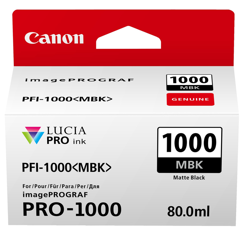 Canon PFI-1000MBK tinta, mattfekete