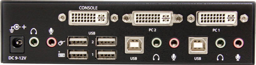 Switch KVM StarTech DVI-I 2 ports