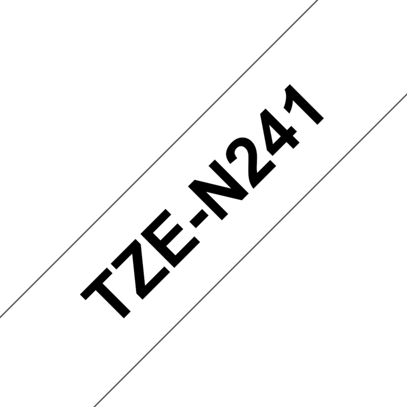 Nastro scrittura TZe-N241 18mmx8m bianco