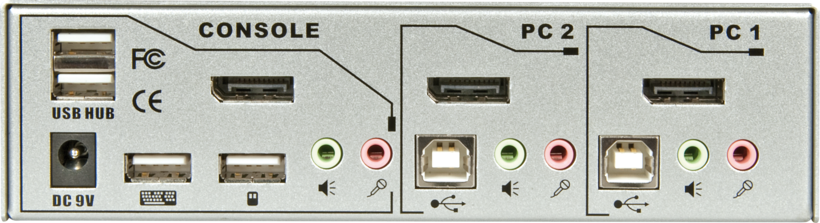 LINDY KVM Switch Pro 2-port DisplayPort