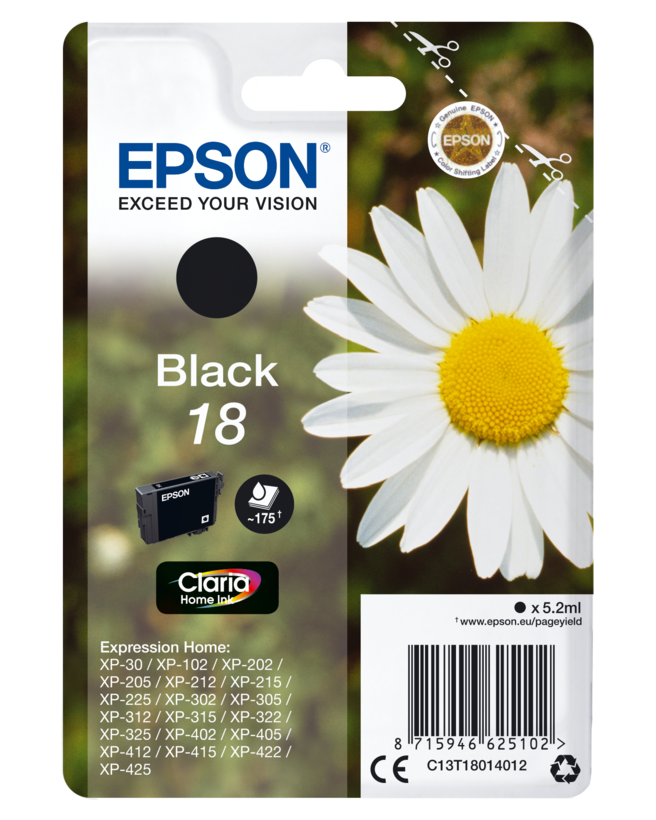 Epson 18 Claria Home tinta fekete