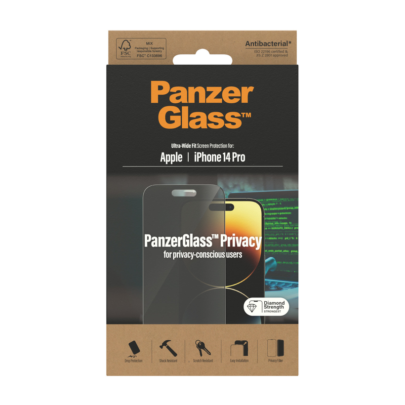PanzerGlass UWF iPhone 14Pro Privacy Fil