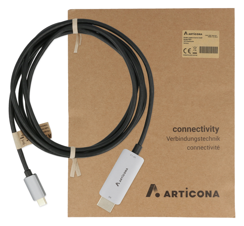 Kabel USB typ C k. - HDMI k. 2 m černý