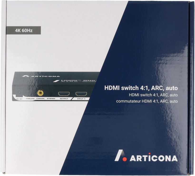 HDMI Switch 4:1 Ultra HD, ARC, Auto