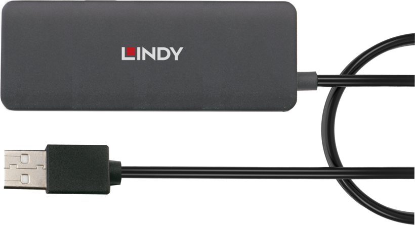 LINDY USB Hub 2.0 4-Port schwarz