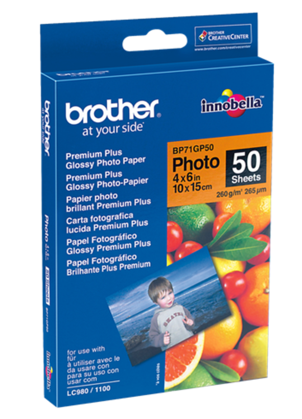 Papel fotográfico Brother BP71GP50 bril.