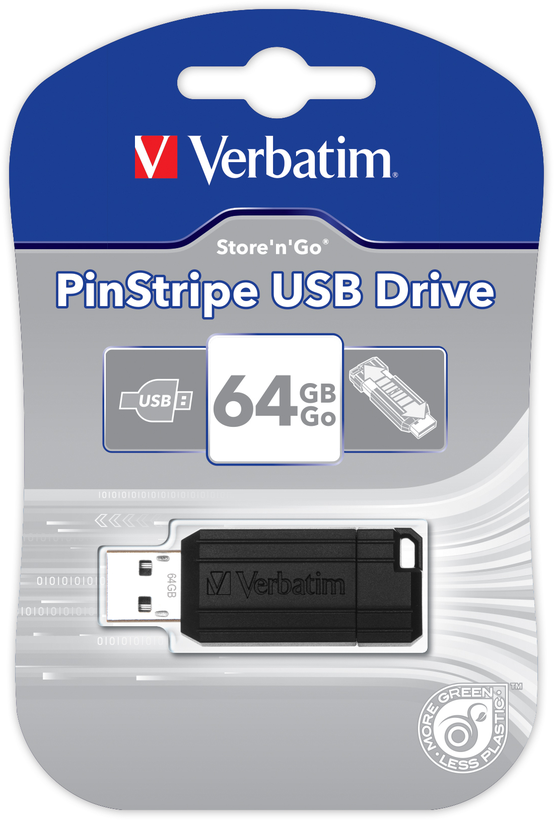 Verbatim Pin Stripe USB Stick 64GB