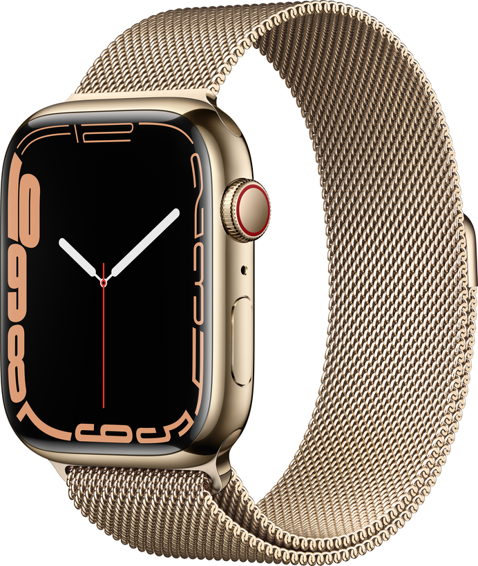 Apple Watch S7 GPS+LTE 45mm Stahl gold