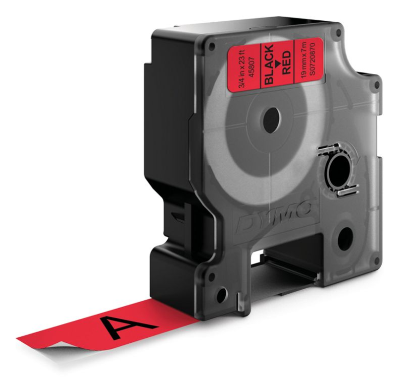 Dymo D1 Label Tape Red/Black 19mm
