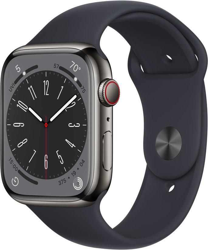 Apple Watch S8 GPS+LTE 45mm Steel Graph.
