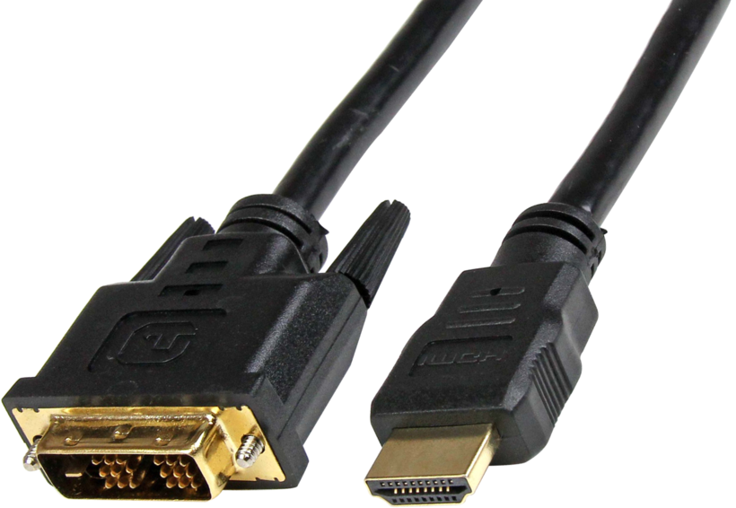 Kabel HDMI(A) wt/DVI-D wt 0,5 m, czarny