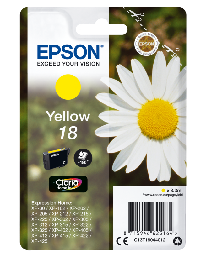 Epson 18 Claria Home tinta sárga