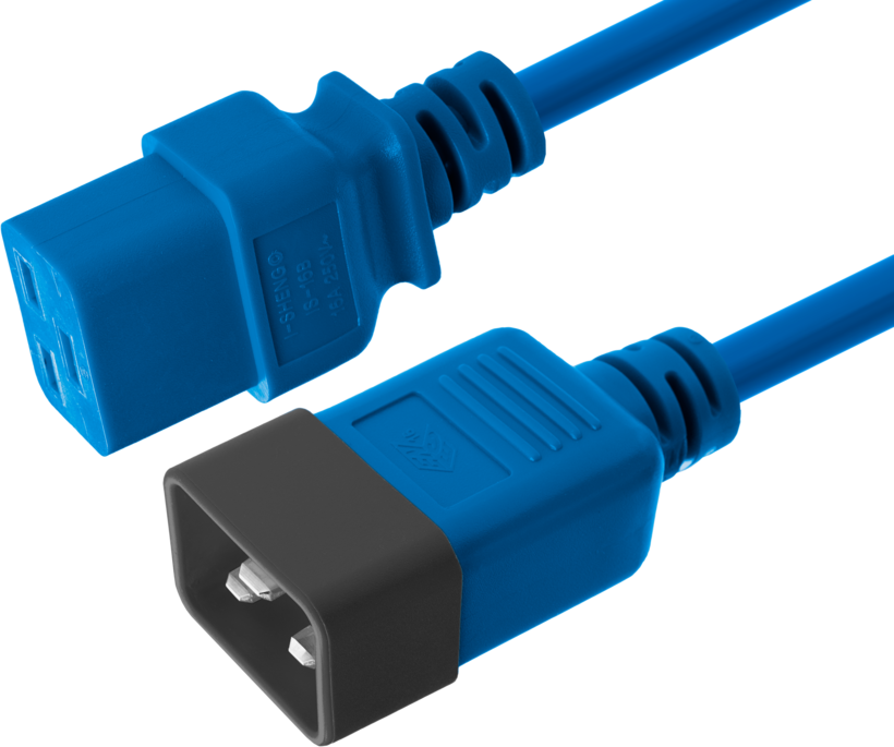 Câble alim. C20 m. - C19 f., 3 m bleu