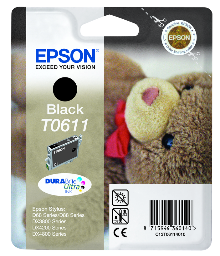 Epson T0611 tinta, fekete