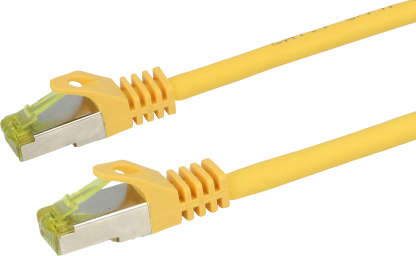 Câble patch RJ45 S/FTP Cat6a 0,25m jaune