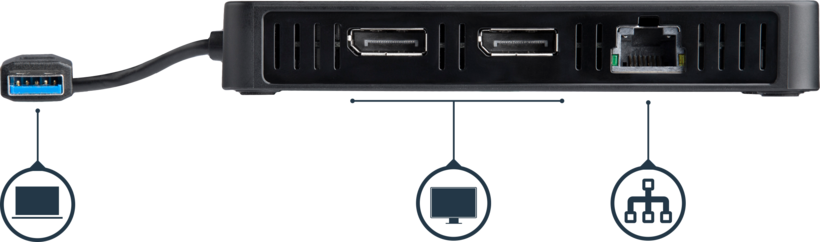 Adattatore USB Type A - DP/RJ45/USB