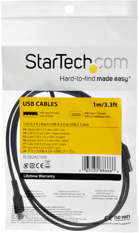 Cabo StarTech USB tipo C 1 m