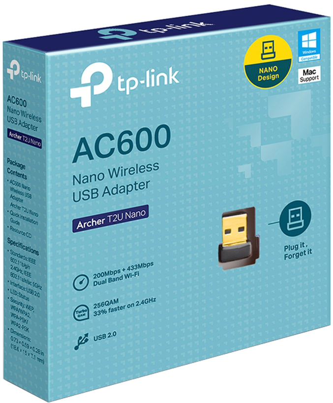 Adapt. USB TP-LINK Archer T2U Nano WLAN