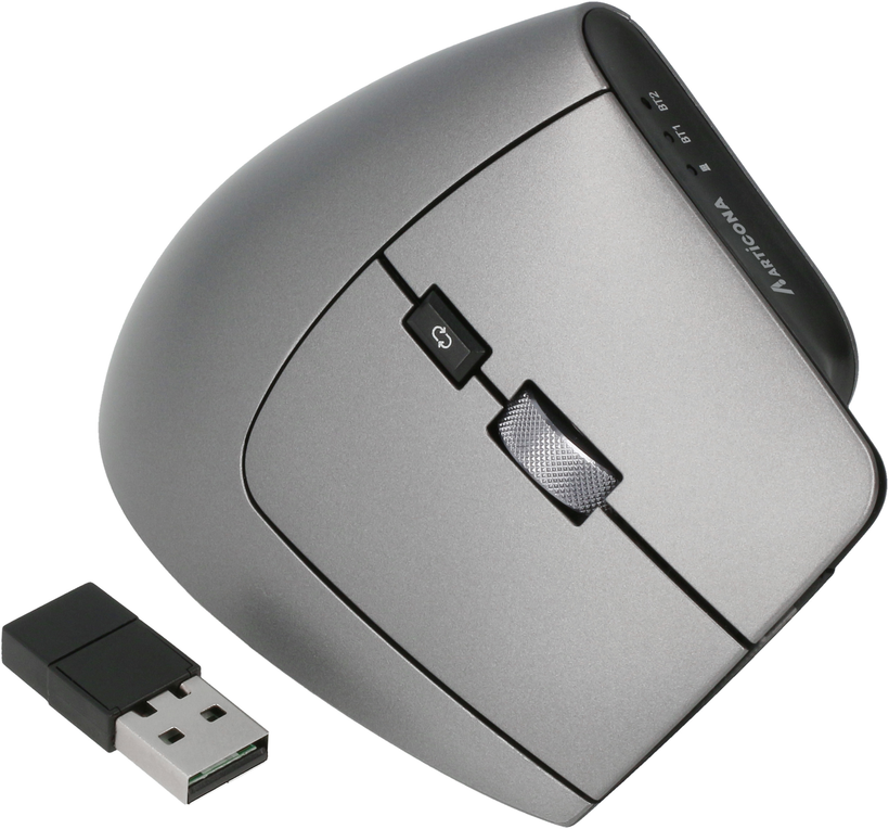 Myš ARTICONA ergo BT + USB A/C šedá