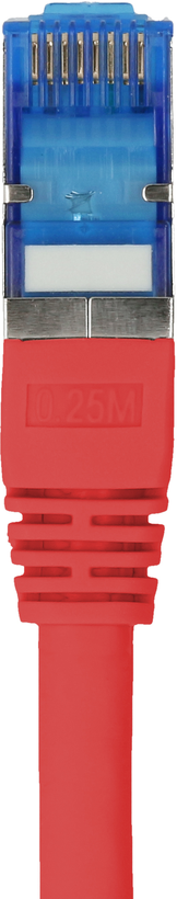 Câble patch RJ45 S/FTP Cat6a 7,5 m rouge