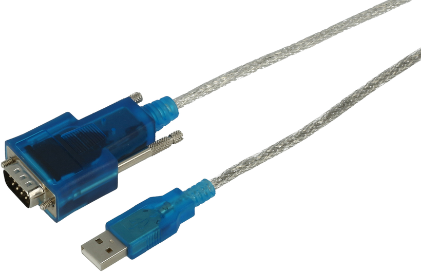Adapt. DB9 m. (RS232)-USB tp. A m. 1,7 m