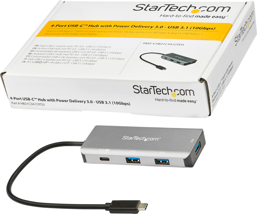 StarTech USB-C 3.1 4 port hub, fek./sz.