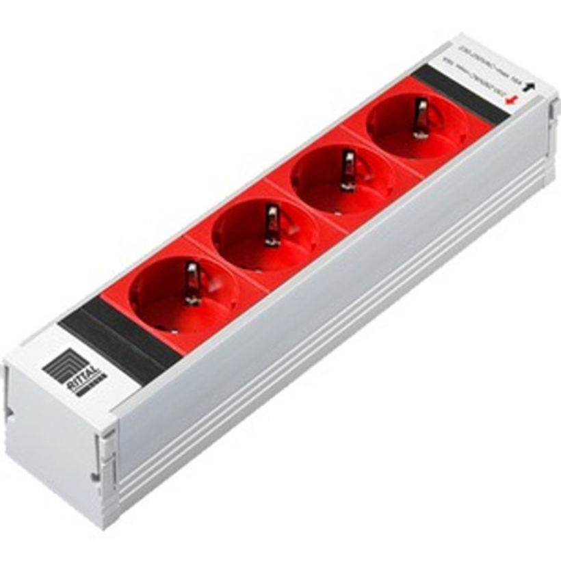 Rittal 4-plug PSM Plus Socket Module red