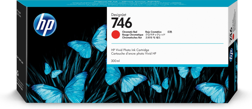HP 746 Ink Chrome Red